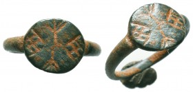 Byzantine Ring , c. 11th-13th century AD
Condition: Very Fine

Weight: 2,5 gram
Diameter: 19,5 mm