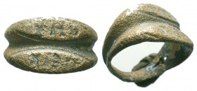 Byzantine Ring , c. 11th-13th century AD
Condition: Very Fine

Weight: 2,5 gram
Diameter: 15,0 mm