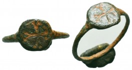 Byzantine Ring , c. 11th-13th century AD
Condition: Very Fine

Weight: 0,8 gram
Diameter: 17,4 mm
