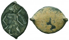 Ancient Roman Bronze seal ring, C. 1st-2nd century AD

Condition: Very Fine

Weight: 1,8 gram
Diameter: 22,0 mm