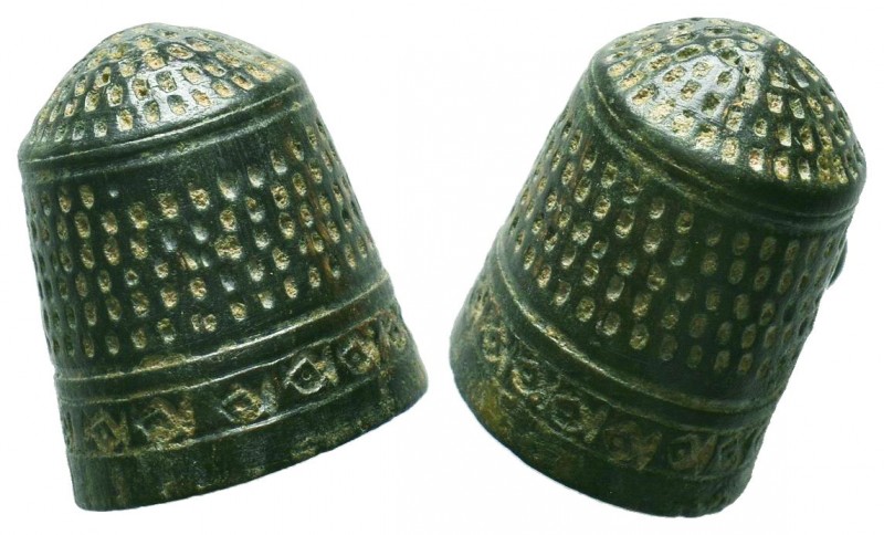 Byzantine Thimble , c. 11th-13th century AD
Condition: Very Fine

Weight: 2,6 gr...