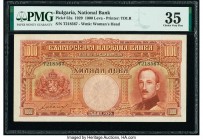 Bulgaria Bulgaria National Bank 1000 Leva 1929 Pick 53a PMG Choice Very Fine 35. 

HID09801242017

© 2020 Heritage Auctions | All Rights Reserved