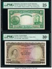 Ceylon Central Bank of Ceylon 100 Rupees 16.10.1954 Pick 53a PMG Very Fine 30 Net. Bahamas Bahamas Government 4 Shillings 1936 (ND 1941) Pick 9b PMG V...