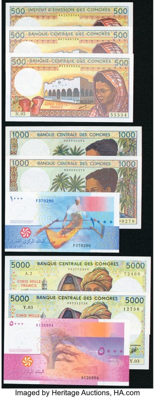 Comoros Group of 9 Examples Uncirculated. 

HID09801242017

© 2020 Heritage Auct...