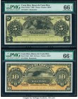 Costa Rica Banco de Costa Rica 5; 10 Pesos 1899 Pick S163r1; S164r Two Remainders PMG Gem Uncirculated 66 EPQ (2). 

HID09801242017

© 2020 Heritage A...