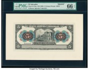 El Salvador Banco Agricola Comercial 5 Colones ND (1922) Pick S111fp Proof PMG Gem Uncirculated 66 EPQ. Mounted on cardstock.

HID09801242017

© 2020 ...