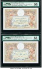 France Banque de France 100 Francs 28.1.1937 Pick 78c Two Consecutive Examples PMG About Uncirculated 53; Choice About Unc 58. 

HID09801242017

© 202...