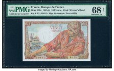 France Banque de France 20 Francs 1944 Pick 100a PMG Superb Gem Unc 68 EPQ. 

HID09801242017

© 2020 Heritage Auctions | All Rights Reserved