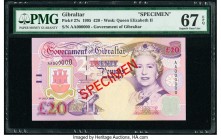 Gibraltar Government of Gibraltar 20 Pounds 1.7.1995 Pick 27s Specimen PMG Superb Gem Unc 67 EPQ. 

HID09801242017

© 2020 Heritage Auctions | All Rig...