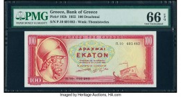 Greece Bank of Greece 100 Drachmai 1955 Pick 192b PMG Gem Uncirculated 66 EPQ. 

HID09801242017

© 2020 Heritage Auctions | All Rights Reserved