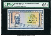 Guinea Banque Centrale de la Republique de Guinee 500 Francs 1.3.1960 Pick 14a PMG Gem Uncirculated 66 EPQ. 

HID09801242017

© 2020 Heritage Auctions...