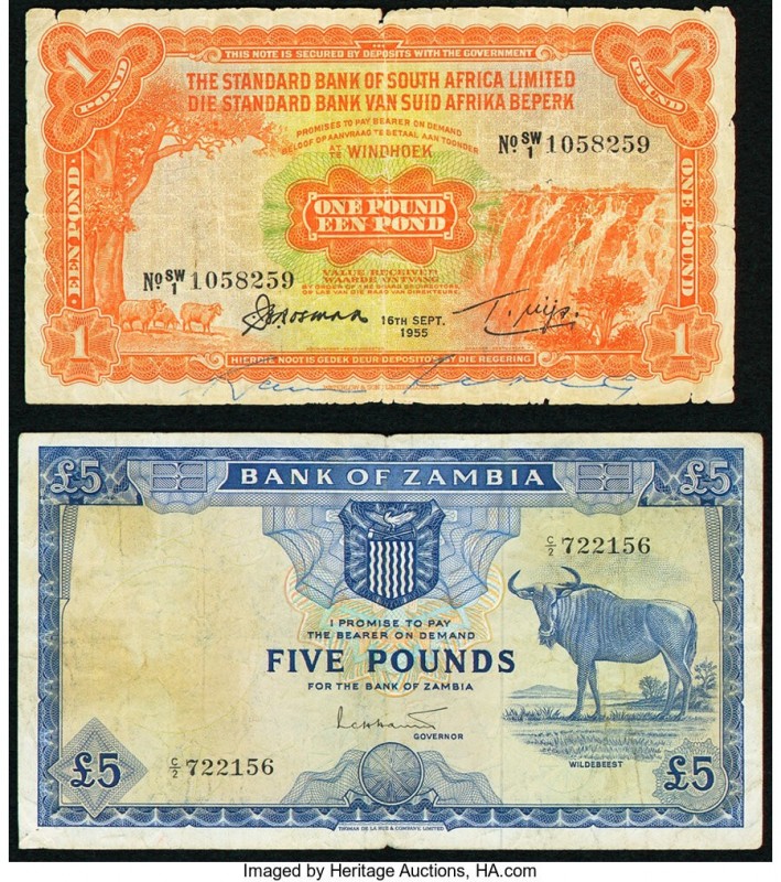 Southwest Africa Standard Bank of South Africa Limited 1 Pound 16.9.1955 Pick 11...