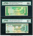 United Arab Emirates Central Bank 10 Dirhams ND (1982-2009) Pick 8a; 20e PMG Gem Uncirculated 66 EPQ; Superb Gem Unc 67 EPQ. Saudi Arabia Saudi Arabia...