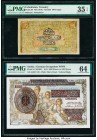 Uzbekistan Treasury 100 Tengas ND (1919) / AH1338 Pick 20r PMG Choice Very Fine 35 EPQ. Serbia National Bank 1000 Dinara on 500 Dinara 1941 Pick 24 PM...