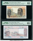 West African States Banque Centrale des Etats de L'Afrique de L'Ouest - Dahomey 100 Francs ND (1961-65) Pick 201Bf PMG Gem Uncirculated 65 EPQ. West A...