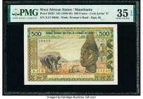 West African States Banque Centrale des Etats de L'Afrique de L'Ouest - Mauritania 500 Francs ND (1959-65) Pick 502Ef PMG Choice Very Fine 35 EPQ. 

H...