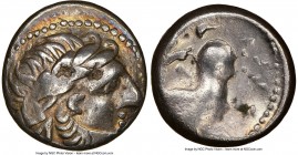 EASTERN EUROPE. Imitations of Philip II of Macedon. Ca. 2nd-1st centuries BC. AR tetradrachm (21mm, 11.57 gm, 6h). NGC Choice VF 3/5 - 3/5, flan voids...