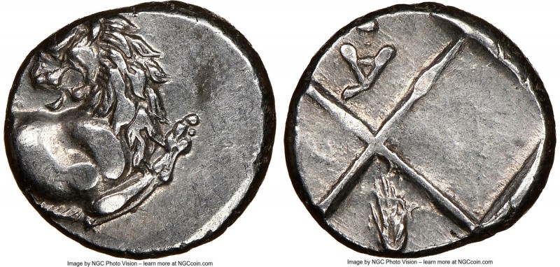 THRACE. Chersonesus. Ca. 4th century BC. AR hemidrachm (14mm). NGC Choice VF. Pe...