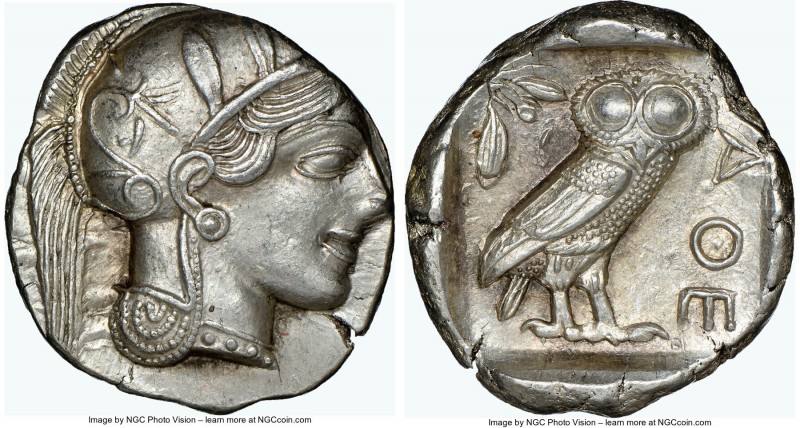 ATTICA. Athens. Ca. 440-404 BC. AR tetradrachm (26mm, 17.21 gm, 12h). NGC Choice...