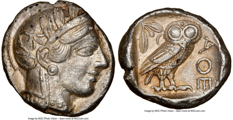 ATTICA. Athens. Ca. 440-404 BC. AR tetradrachm (24mm, 17.18 gm, 4h). NGC Choice ...