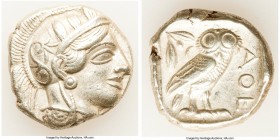 ATTICA. Athens. Ca. 440-404 BC. AR tetradrachm (24mm, 17.13 gm, 6h). Choice VF. Mid-mass coinage issue. Head of Athena right, wearing crested Attic he...