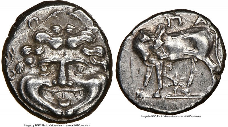 MYSIA. Parium. 4th century BC. AR hemidrachm (13mm, 11h). NGC Choice XF. Head of...