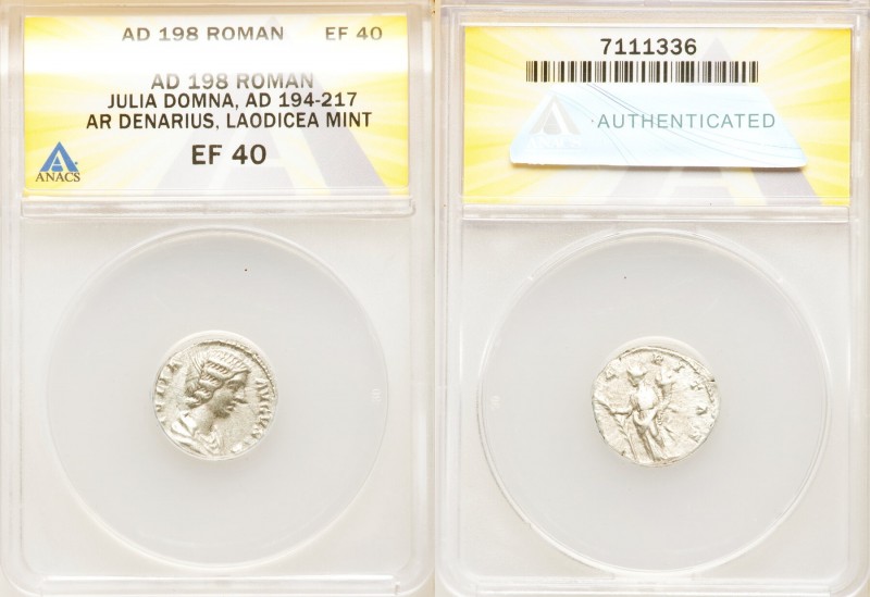 ANCIENT LOTS. Roman Imperial. Julia Domna (AD 193-217). Lot of six (6) AR denari...