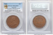 George V Penny 1920-(sy) MS63 Brown PCGS, Sydney mint, KM23. Dot above bottom scroll.

HID09801242017

© 2020 Heritage Auctions | All Rights Reser...