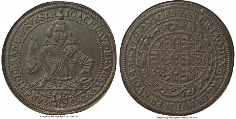 Brandenburg-Ansbach. Joachim Ernst Taler 1619 AU58 NGC, Fürth mint, KM5, Dav-622...