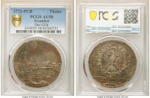 Frankfurt. Free City "City View" Taler 1772-PCB AU58 PCGS, KM251, Dav-2226. Gray toned with highlights of tangerine and turquoise. 

HID09801242017...