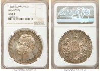 Hannover. Georg V 2 Taler 1866-B MS63 NGC, Hannover mint, KM240, Dav-683. Argent and arsenic gray toned. 

HID09801242017

© 2020 Heritage Auction...