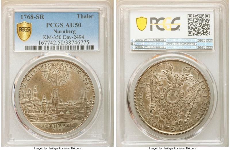 Nürnberg. Free City "City View" Taler 1768-SR AU50 PCGS, KM350, Dav-2494. 

HI...