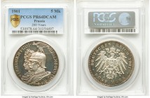 Prussia. Wilhelm II Proof 5 Mark 1901 PR64 Deep Cameo PCGS, Berlin mint, KM525. 200th Anniversary of Prussian Kingdom. 

HID09801242017

© 2020 He...