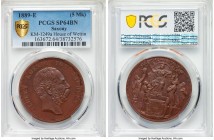 Saxony. Albert bronzed-copper Specimen Off-Metal "House of Wettin" 5 Mark 1889-E SP64 Brown PCGS, Muldenhutten mint, KM1249a, AKS-171b. Issued in both...