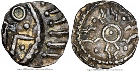 Early Anglo-Saxon Period. Secondary Sceat ND (690-715) AU50 NGC, Continental Issue. S-785. 12mm. 1.07gm. 

HID09801242017

© 2020 Heritage Auction...