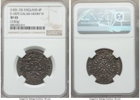 Henry VI (1st Reign, 1422-1461) Groat (4 Pence) ND (1431-1432/3) XF45 NGC, Calais mint, Pinecone-mascle issue, S-1875. 28mm. 3.82gm. Glossy gray-gold ...