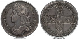 James II 1/2 Crown 1685 XF45 PCGS, KM452. Only a three-year issue, very difficult to locate outside of low technical grades, the design deeply impress...
