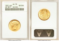 Victoria gold Sovereign 1853 AU58 ANACS, KM736.1, S-3852C. Raised W.W. on truncation. AGW 0.2355 oz. 

HID09801242017

© 2020 Heritage Auctions | ...