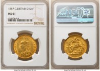 Victoria gold 2 Pounds 1887 MS61 NGC, KM768, S-3865. AGW 0.471 oz. 

HID09801242017

© 2020 Heritage Auctions | All Rights Reserved
