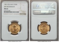 Republic gold "Jon Sigurdsson" 500 Kronur 1961 MS65 NGC, KM14. Mintage: 10,000. Jon Sigurdsson commemorative. AGW 0.2593 oz.

HID09801242017

© 20...