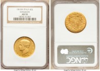 Kingdom of Napoleon. Napoleon gold 40 Lire 1810-M AU55 NGC, Milan mint, KM12. AGW 0.3734 oz. 

HID09801242017

© 2020 Heritage Auctions | All Righ...