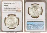 Estados Unidos Peso 1944 MS67+ NGC, Mexico City mint, KM455. Cloudy satin white surfaces with subdued mint bloom. 

HID09801242017

© 2020 Heritag...