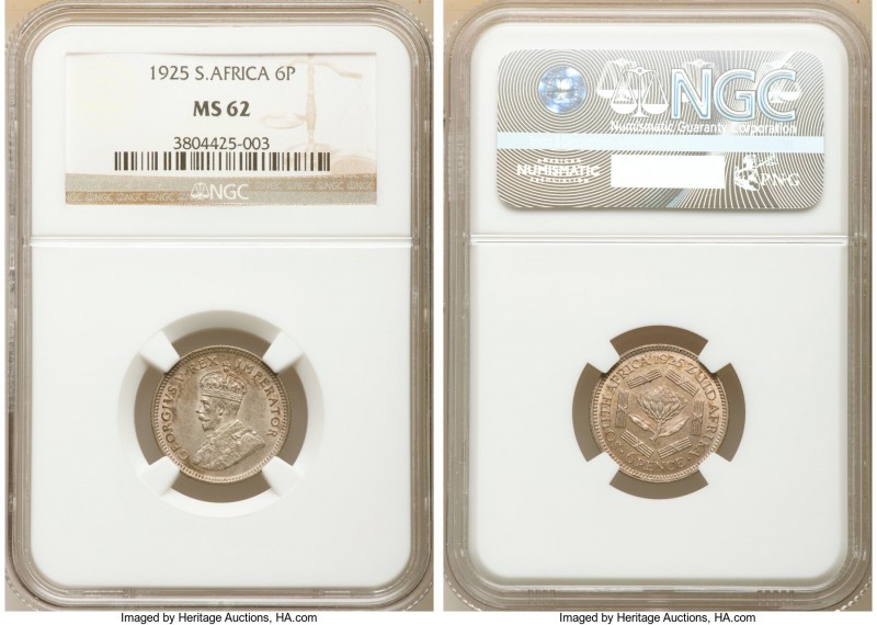 George V 6 Pence 1925 MS62 NGC, KM16.1. First year of type. 

HID09801242017
...