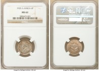 George V 6 Pence 1925 MS62 NGC, KM16.1. First year of type. 

HID09801242017

© 2020 Heritage Auctions | All Rights Reserved