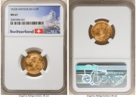 Confederation gold 10 Francs 1922-B MS67 NGC, Bern mint, KM36. AGW 0.0933 oz. 

HID09801242017

© 2020 Heritage Auctions | All Rights Reserved