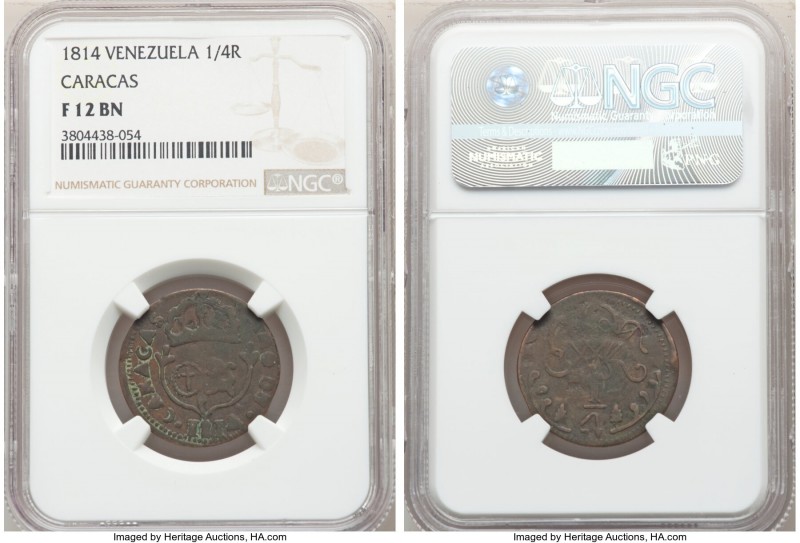 Caracas 1/4 Real 1814 F12 Brown NGC, KM-C2.

HID09801242017

© 2020 Heritage...