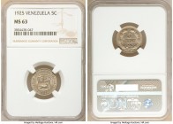 Republic 5 Centimos 1925-(p) MS63 NGC, Philadelphia mint, KM-Y27.

HID09801242017

© 2020 Heritage Auctions | All Rights Reserved