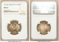 3-Piece Lot of Certified Assorted Issues, 1) Germany: Wilhelm II Mark 1915-G - MS67 NGC, Karlsruhe mint, KM14 2) Germany: Wilhelm II Mark 1914-G - MS6...