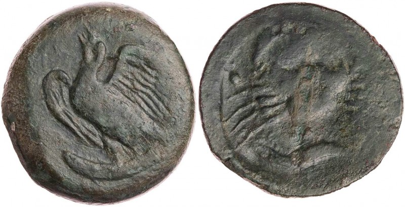 SIZILIEN AKRAGAS
 AE-Hemilitron 415-406 v. Chr. Vs.: Adler steht mit ausgebreit...