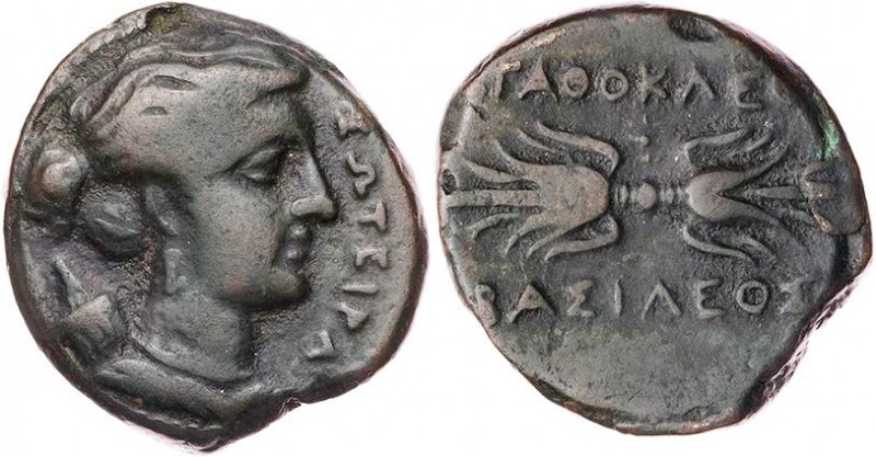SIZILIEN SYRAKUS
Agathokles, 317-289 v. Chr. AE-Litra 295-289 v. Chr. Vs.: Büst...